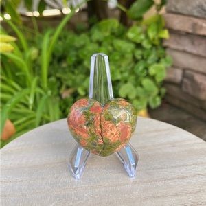 unakite crystal heart